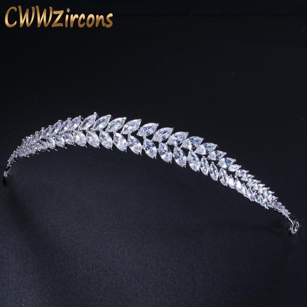 cwwzircons gorgeous bridal wedding hair accessories tiara leaf shape cubic zirconia crown headband for bridesmaid a002, Golden;silver
cwwzircons gorgeous bridal wedding hair accessories tiara leaf shape cubic zirconia crown headband for bridesmaid a002, Golden;silver