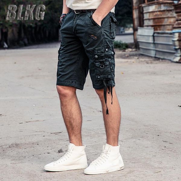 men's shorts cargo summer pure cotton straight mid-waist multi-pockets short homme casual fashion ropa hombre, White;black
men's shorts cargo summer pure cotton straight mid-waist multi-pockets short homme casual fashion ropa hombre, White;black