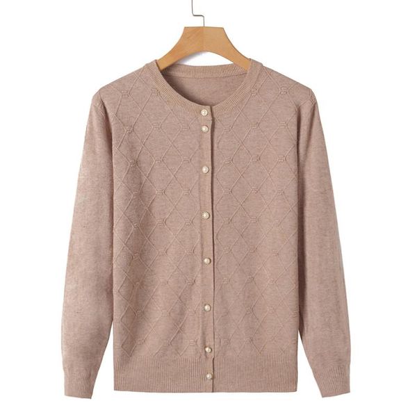 women's knitted sweater cardigan coat middle-aged elderly mother sweater autumn single-breasted jacket outwear ladies w205, White
women's knitted sweater cardigan coat middle-aged elderly mother sweater autumn single-breasted jacket outwear ladies w205, White