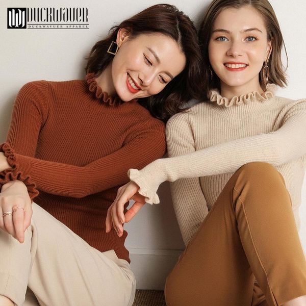 duckwaver women sweater slim knitted turtleneck ruched high elastic solid 2020 fall winter fashion sweater women pullovers1, White;black
duckwaver women sweater slim knitted turtleneck ruched high elastic solid 2020 fall winter fashion sweater women pullovers1, White;black