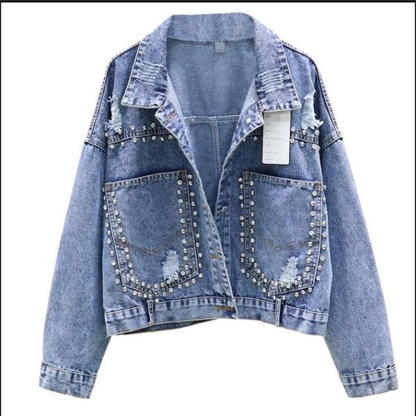 women's jackets spring and autumn loose denim jacket women korean rivet pocket short female student casual jean coats, Black;brown
women's jackets spring and autumn loose denim jacket women korean rivet pocket short female student casual jean coats, Black;brown