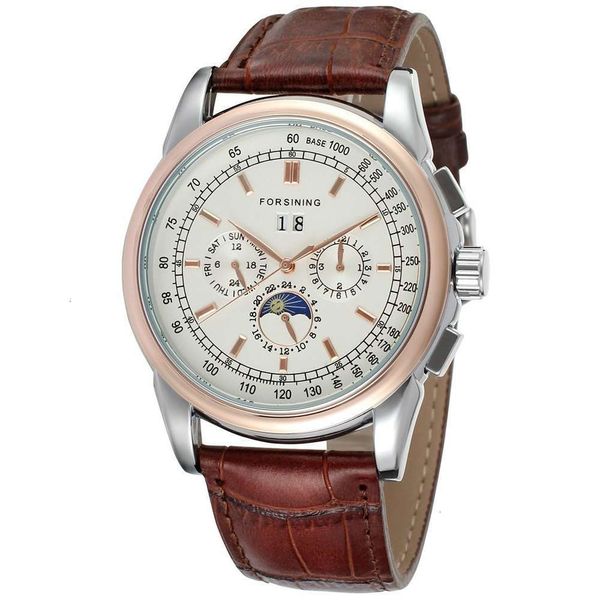 lunar automatic forsing phase three eye mechanical watch men's watch men's watch, Slivery;brown
lunar automatic forsing phase three eye mechanical watch men's watch men's watch, Slivery;brown