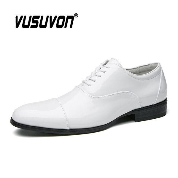 38-52 Big Size Men White Wedding Dress Shoes Patent Leather Three Joint Performance Shoes Pointed Toe Office Formal 2020, Black
38-52 Big Size Men White Wedding Dress Shoes Patent Leather Three Joint Performance Shoes Pointed Toe Office Formal 2020, Black