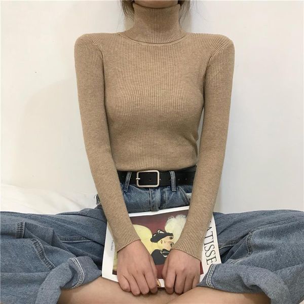 women knitting turtleneck sweater 2021 autumn winter solid soft turtleneck jumper slim female pullovers classic clothes, White;black
women knitting turtleneck sweater 2021 autumn winter solid soft turtleneck jumper slim female pullovers classic clothes, White;black
