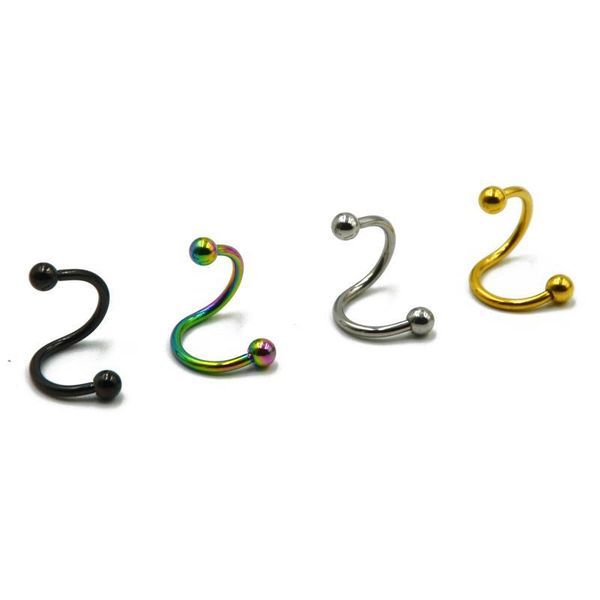 bog- 4pcs s spiral twisted lip ring nose ring ear cartilage helix piercing body piercing jewelry 16g for women q jllehm, Silver
bog- 4pcs s spiral twisted lip ring nose ring ear cartilage helix piercing body piercing jewelry 16g for women q jllehm, Silver