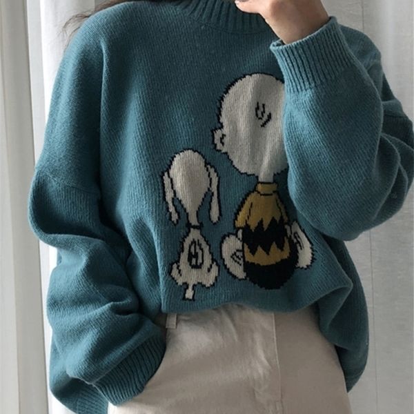 woman sweater spring winter women clothes new cute cartoon pattern loose long sleeve pullover sweater women's 926a 201109, White;black
woman sweater spring winter women clothes new cute cartoon pattern loose long sleeve pullover sweater women's 926a 201109, White;black