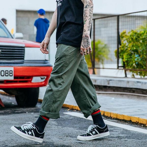 japanese shopkeeper overalls men's wind wide leg pants loose tide straight leg pants trousers1, Black
japanese shopkeeper overalls men's wind wide leg pants loose tide straight leg pants trousers1, Black