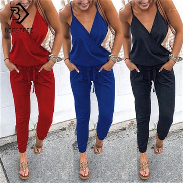 summer simple solid jumpsuit women sling v-neck backless drawstring elastic waist lace up pocket casual jumpsuits rompers1, Black;white
summer simple solid jumpsuit women sling v-neck backless drawstring elastic waist lace up pocket casual jumpsuits rompers1, Black;white