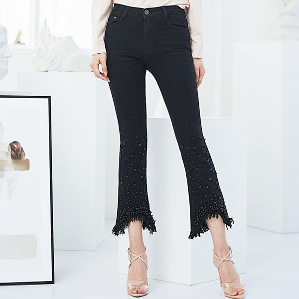 women's jeans ferzige brand skinny pants lady 2021 sweet tassel beading high waist women streetwear flare plus size black trousers1, Blue
women's jeans ferzige brand skinny pants lady 2021 sweet tassel beading high waist women streetwear flare plus size black trousers1, Blue