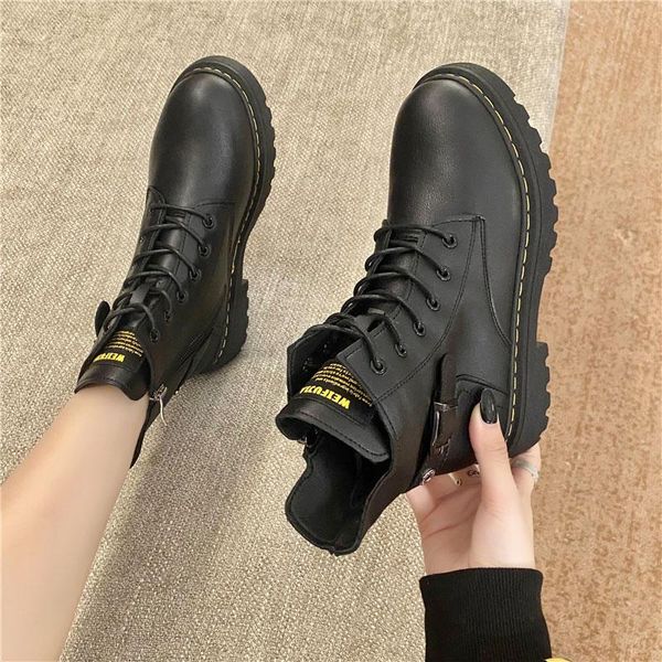 boots women new 2020 brand women's shoes winter footwear flat heel round toe lace up booties ladies fashion rubber rock ankle, Black
boots women new 2020 brand women's shoes winter footwear flat heel round toe lace up booties ladies fashion rubber rock ankle, Black