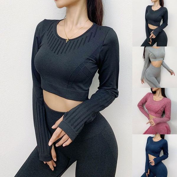yoga outfits women long sleeve running shirts exposed navel t-shirts quick dry fitness gym crop solid sports, White;red
yoga outfits women long sleeve running shirts exposed navel t-shirts quick dry fitness gym crop solid sports, White;red