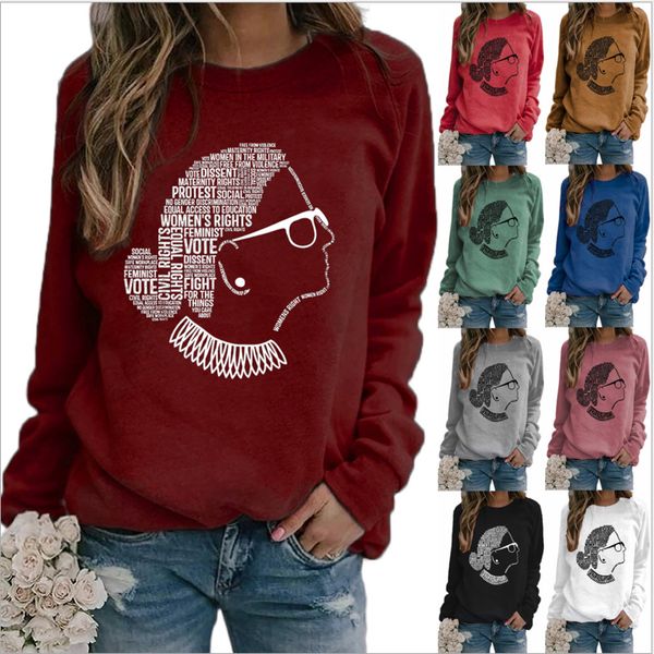 women designer rbg america judge print sweatshirts autumn winter woman long sleeve sweatshirt womens designer tshirts s-2xl 9 colors, Black
women designer rbg america judge print sweatshirts autumn winter woman long sleeve sweatshirt womens designer tshirts s-2xl 9 colors, Black