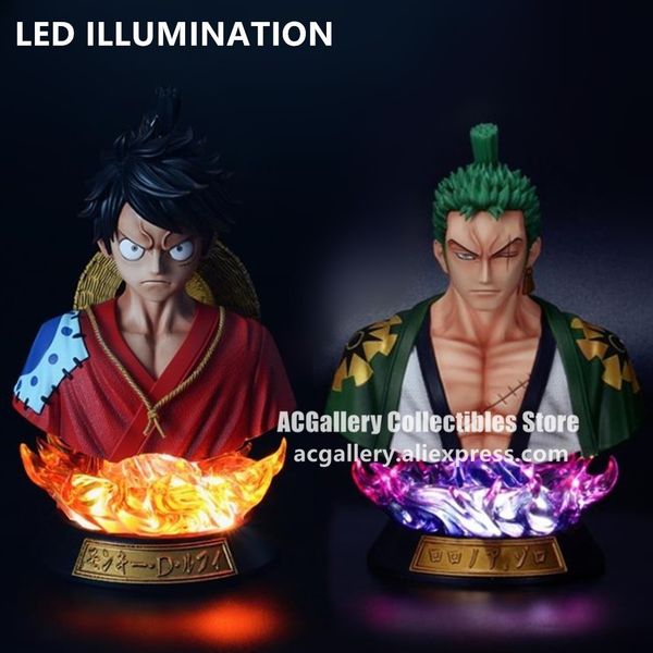 anime one piece figure one piece roronoa zoro luffy bust pvc action figure toys 1008