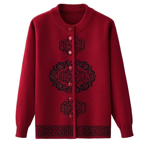 women's knits & tees elderly women knit sweater coats large size 5xl autumn single-breasted grandmother loose cardigan casual, White
women's knits & tees elderly women knit sweater coats large size 5xl autumn single-breasted grandmother loose cardigan casual, White