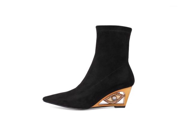boots womens pointed toe sequins bling ankle stretchysocks wedge high rhinestones crystal eye heel shoes 2colors sz1, Black
boots womens pointed toe sequins bling ankle stretchysocks wedge high rhinestones crystal eye heel shoes 2colors sz1, Black