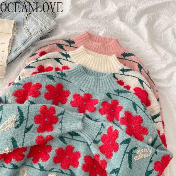 oceanlove woman sweaters print flower sweet japan style kawaii 2021 ins fashion mujer sueter loose warm pull femme hiver 19507, White;black
oceanlove woman sweaters print flower sweet japan style kawaii 2021 ins fashion mujer sueter loose warm pull femme hiver 19507, White;black