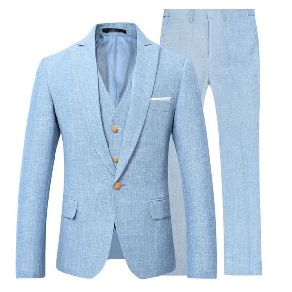 new arrival sky blue linen men suits latest design slim fit wedding suit 3pcs custom made prom casual tuxedos men suits1, White;black
new arrival sky blue linen men suits latest design slim fit wedding suit 3pcs custom made prom casual tuxedos men suits1, White;black
