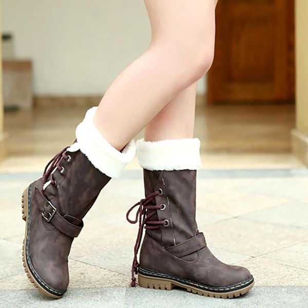 boots snow mid calf black coffee yellow flat women shoes fashion buckle ladies fur winter plus size 46
boots snow mid calf black coffee yellow flat women shoes fashion buckle ladies fur winter plus size 46