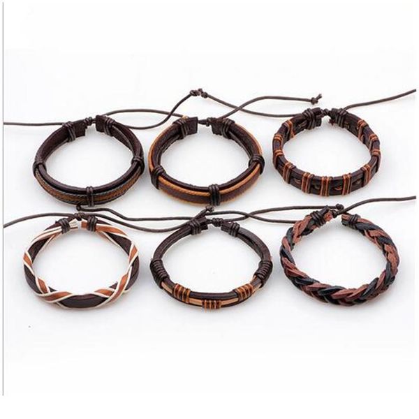 6pcs/set fashion leather bracelet for men brown braid multilayer rope bracelets & bangles male pulseira masculina wmtbne, Golden;silver
6pcs/set fashion leather bracelet for men brown braid multilayer rope bracelets & bangles male pulseira masculina wmtbne, Golden;silver
