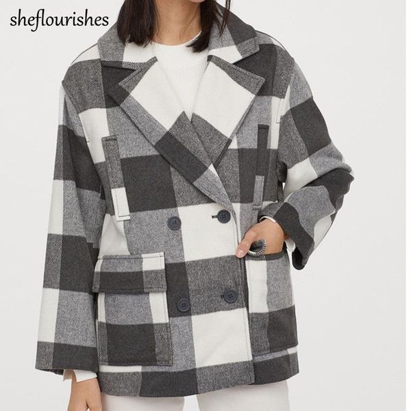 women's jackets autumn woman jacket long sleeve vintage coat casual tweed plaid double breasted coats and women 2021 outerwear, Black;brown
women's jackets autumn woman jacket long sleeve vintage coat casual tweed plaid double breasted coats and women 2021 outerwear, Black;brown