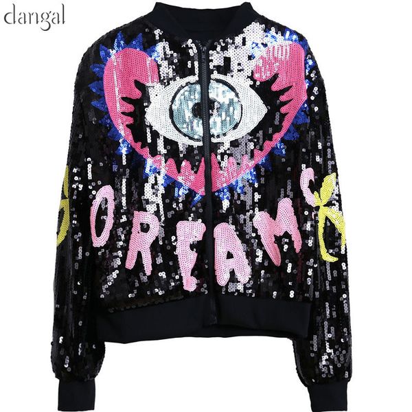 letters bomber hip hop sequin coat o-neck zipper out wear women college jacket 201020, Black;brown
letters bomber hip hop sequin coat o-neck zipper out wear women college jacket 201020, Black;brown