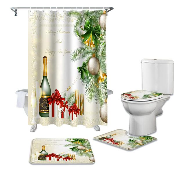christmas champagne party decor waterproof bath shower curtain rug set non-slip bath mat toliet cover polyester shower curtain
christmas champagne party decor waterproof bath shower curtain rug set non-slip bath mat toliet cover polyester shower curtain