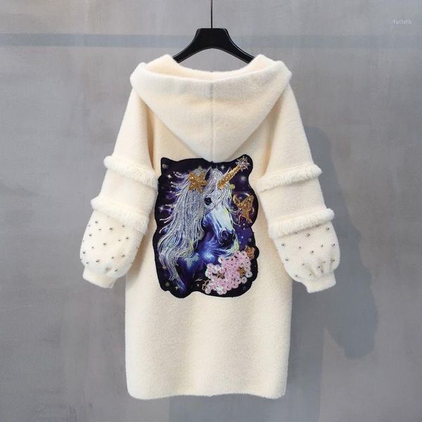 2019 coat female long section winter new loose single-breasted solid color long-sleeved pocket thick warm plush fur coat1, Black
2019 coat female long section winter new loose single-breasted solid color long-sleeved pocket thick warm plush fur coat1, Black