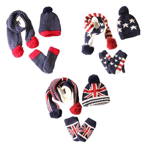 children scarf hat gloves set stars stripes fashion kids mittens 3 pcs accessory, Blue;gray
children scarf hat gloves set stars stripes fashion kids mittens 3 pcs accessory, Blue;gray