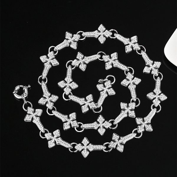 white gold plated bling cz zirconia cross chains necklace hip hop jewelry for men women nice gift, Silver
white gold plated bling cz zirconia cross chains necklace hip hop jewelry for men women nice gift, Silver