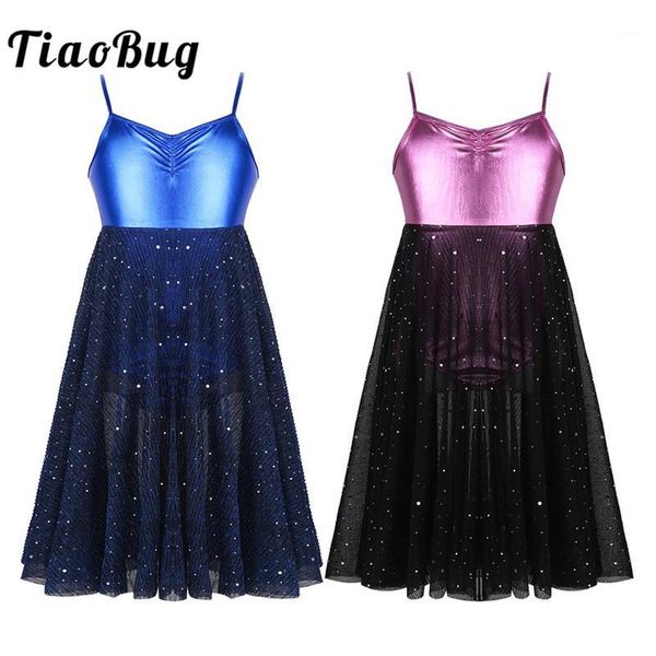 tiaobug girls ballet tutu dress glossy spaghetti straps shiny sequins mesh ballerina stage leotard kids lyrical dance costumes1, Black;red
tiaobug girls ballet tutu dress glossy spaghetti straps shiny sequins mesh ballerina stage leotard kids lyrical dance costumes1, Black;red