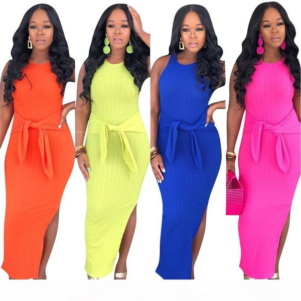 women split midi dresses summer clothing casual crew neck sleeveless new arrival fashion skinny ankle length dresses plus size s-2xl593, Black;gray
women split midi dresses summer clothing casual crew neck sleeveless new arrival fashion skinny ankle length dresses plus size s-2xl593, Black;gray