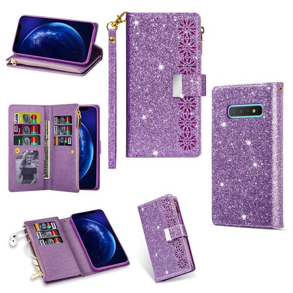 for samsung galaxy s10 multi-card slots starry sky laser carving glitter zipper horizontal flip leather case with holder wallet lanyard
for samsung galaxy s10 multi-card slots starry sky laser carving glitter zipper horizontal flip leather case with holder wallet lanyard