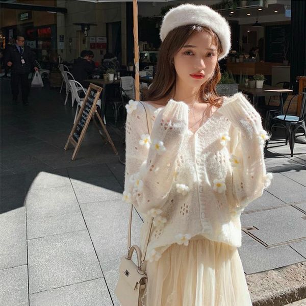 women loose wear thin suit women early autumn 2020 sweet three-dimensional sweater sweater flower v-neck knitted cardigan two piece set kll, Gray
women loose wear thin suit women early autumn 2020 sweet three-dimensional sweater sweater flower v-neck knitted cardigan two piece set kll, Gray