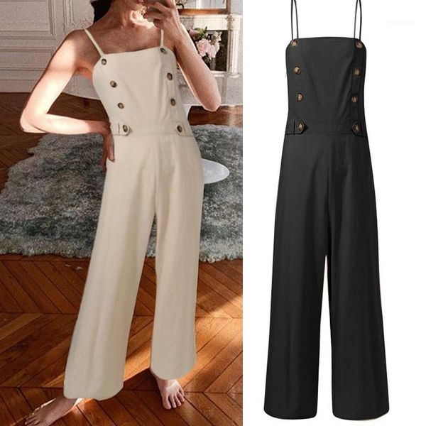 fashion celmia playsuits women casual party jumpsuits summer high waist vintage linen rompers loose buttons sleeveless long pant1, Black;white
fashion celmia playsuits women casual party jumpsuits summer high waist vintage linen rompers loose buttons sleeveless long pant1, Black;white