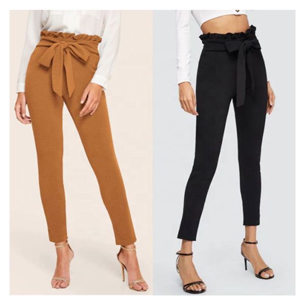 spring and autumn new women's trousers, high waist straps, slim fit, small feet casual pants, black slim pants, Black;white
spring and autumn new women's trousers, high waist straps, slim fit, small feet casual pants, black slim pants, Black;white