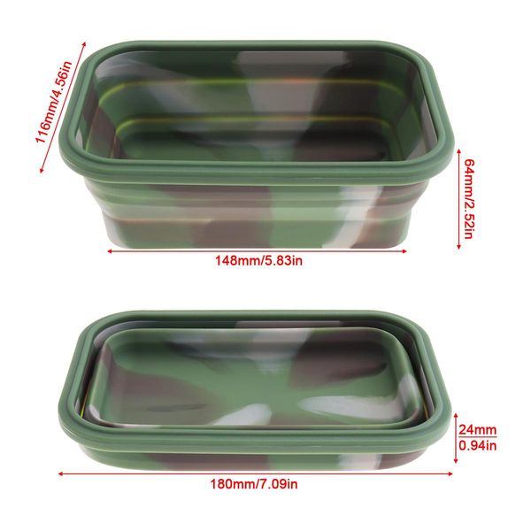 800 мл камуфляжный цвет портативный прямоугольник силиконовые масштабируемые складные ланч-коробки bento с силиконовой вилкой для 40230 по ц 
800 мл камуфляжный цвет портативный прямоугольник силиконовые масштабируемые складные ланч-коробки bento с силиконовой вилкой для 40230 по ц