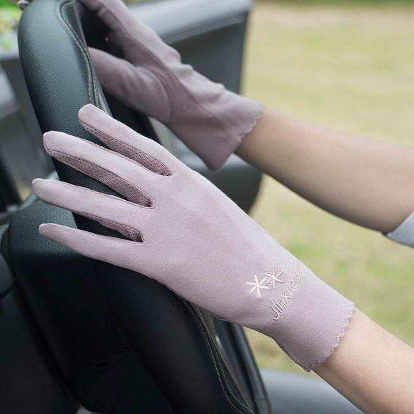 five fingers gloves summer women sunscreen touch screen thin breathable drive elasticity cotton non-slip female soft letter embroidery, Blue;gray
five fingers gloves summer women sunscreen touch screen thin breathable drive elasticity cotton non-slip female soft letter embroidery, Blue;gray