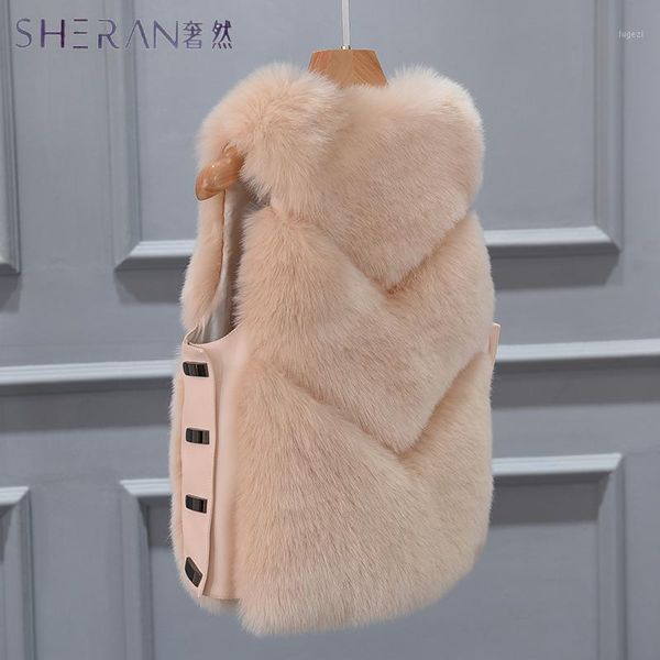 new 2020 winter women's thick warm faux fur vest fashion side buckle o-neck short fur coat for women outwear1, Black
new 2020 winter women's thick warm faux fur vest fashion side buckle o-neck short fur coat for women outwear1, Black