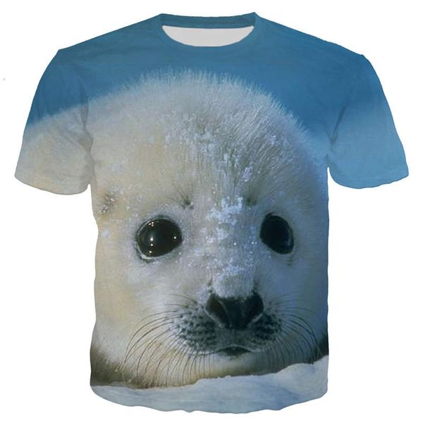 new cool animal seal 3d print shirts graphic graphic harajuku men clothing