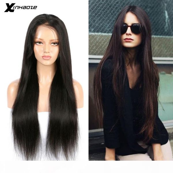 xinhaoze silky straight 13x4 lace front with natural hairline brazilian remy human hair wigs with baby hair for women, Black;brown
xinhaoze silky straight 13x4 lace front with natural hairline brazilian remy human hair wigs with baby hair for women, Black;brown