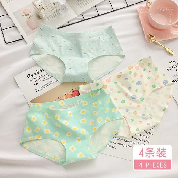 4-pack seamless briefs women's spring and summer sweet cartoon letter printing one-piece cotton comfortable ladies briefs1, Black;pink
4-pack seamless briefs women's spring and summer sweet cartoon letter printing one-piece cotton comfortable ladies briefs1, Black;pink