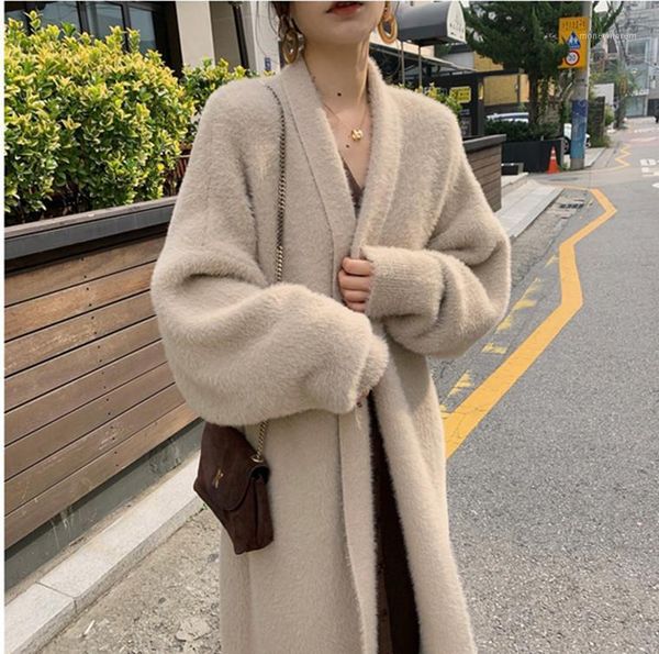 quality coat women's korean imitation medium length thickened cardigan loose over the knee temperament women's coat1, Black
quality coat women's korean imitation medium length thickened cardigan loose over the knee temperament women's coat1, Black