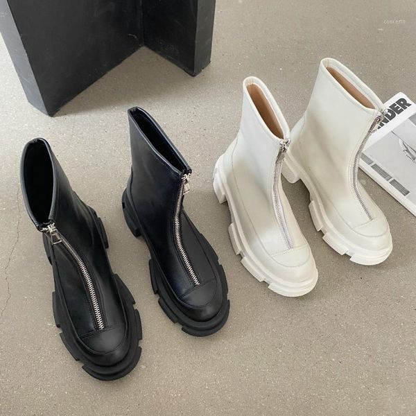 monmoira front zipper platform motorcycle boots women chunky heel ankle boots for women brand design shoes1, Black
monmoira front zipper platform motorcycle boots women chunky heel ankle boots for women brand design shoes1, Black