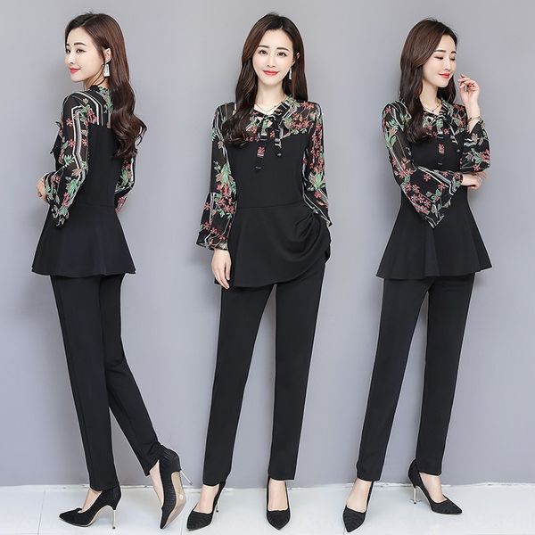 2019 large women's spring dress new style fat sister flower show thin large size covering women's belly covering two piece set fas, Gray
2019 large women's spring dress new style fat sister flower show thin large size covering women's belly covering two piece set fas, Gray