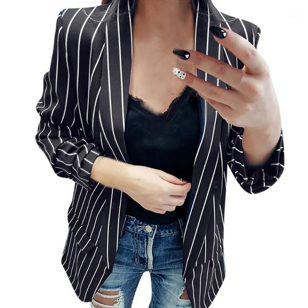 women's jackets women ladies long sleeve striped stylish duster jacket coat elegant slim winter female for jaqueta feminina a81, Black;brown
women's jackets women ladies long sleeve striped stylish duster jacket coat elegant slim winter female for jaqueta feminina a81, Black;brown
