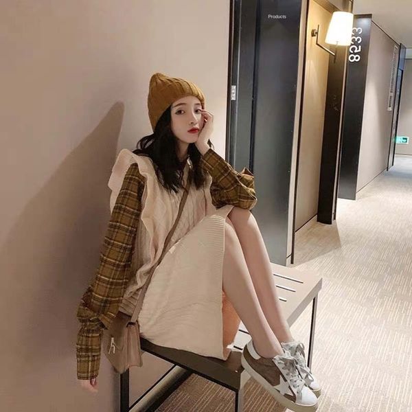very fairy vest sweater women's skirt shirt two-piece suit vest sweatershort skirt sweater women's 2020 new loose korean style spr, Gray
very fairy vest sweater women's skirt shirt two-piece suit vest sweatershort skirt sweater women's 2020 new loose korean style spr, Gray