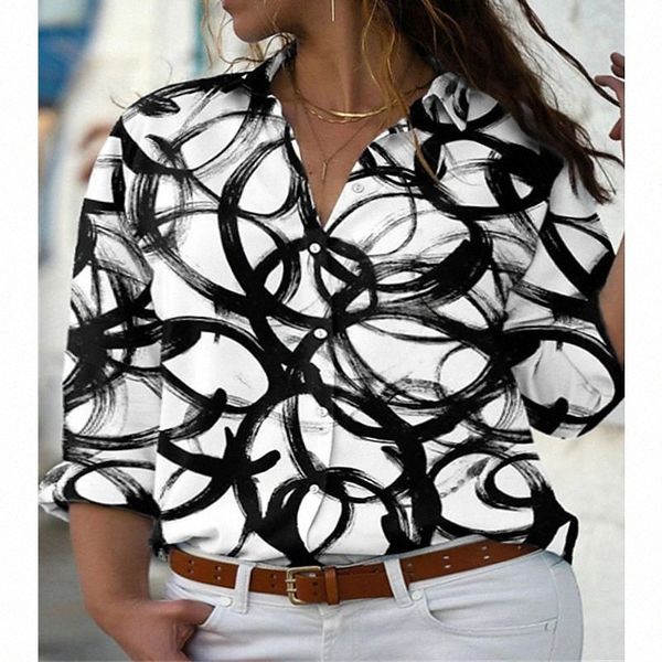 women's plus size blouse shirt striped button print long sleeve cowl neck streetwear daily going out polyester spring white d2sd#, Black
women's plus size blouse shirt striped button print long sleeve cowl neck streetwear daily going out polyester spring white d2sd#, Black