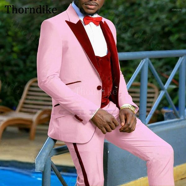 thorndike red velvet peaked lapel men's formal suit, pink wedding suit set, custome homme marriage, three pieces groom tuxedos1, White;black
thorndike red velvet peaked lapel men's formal suit, pink wedding suit set, custome homme marriage, three pieces groom tuxedos1, White;black