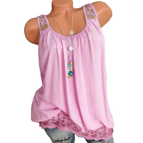 round neck sleeveless lace patchwork women summer casual vest t-shirt tank plus size1, White
round neck sleeveless lace patchwork women summer casual vest t-shirt tank plus size1, White