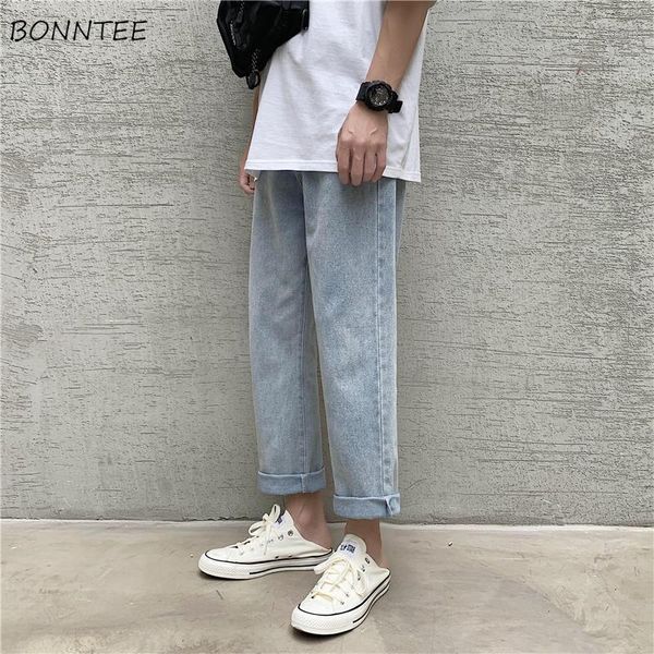 men jeans solid denim baggy ankle-length fashion loose all-match students young teens streetwear simple korean ulzzang chic male1, Blue
men jeans solid denim baggy ankle-length fashion loose all-match students young teens streetwear simple korean ulzzang chic male1, Blue